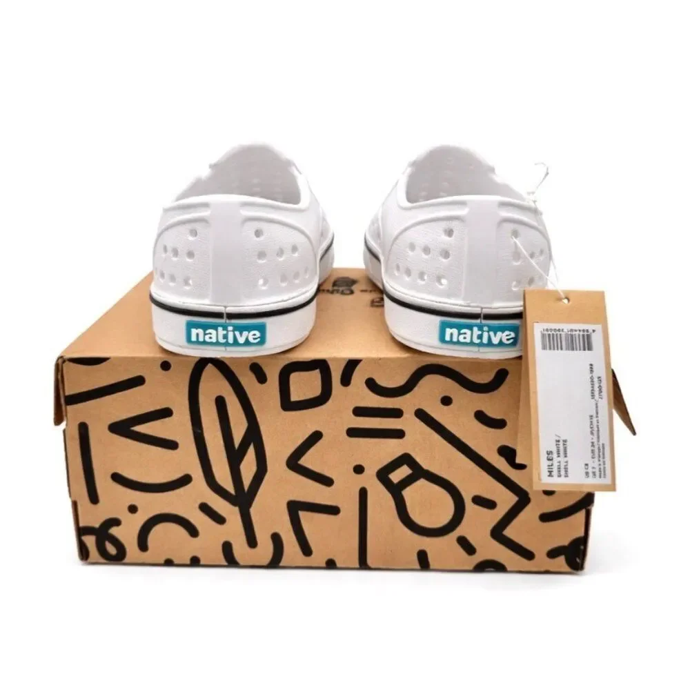 Native Miles Toddler Kids Slip-On Water Shoes Shell White C4 Lightweight EVA